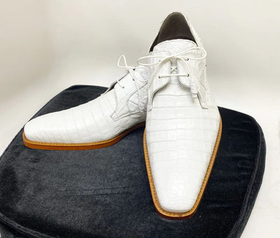 Anderson Crocodile Oxford White 3   - from alligatorwarehouse.com