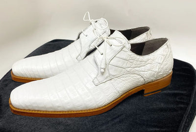 Anderson Crocodile Oxford White 1   - from alligatorwarehouse.com