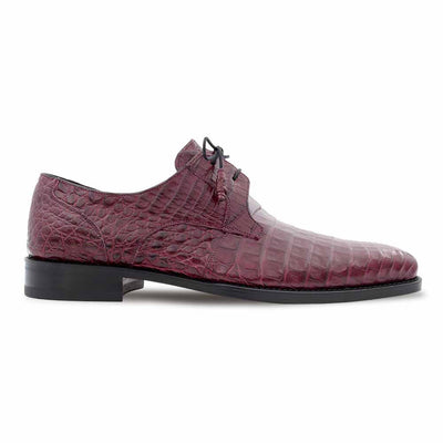 Anderson Burgundy Genuine Crocodile Lace-Up By Mezlan Made In Spain Brand 3   - from alligatorwarehouse.com