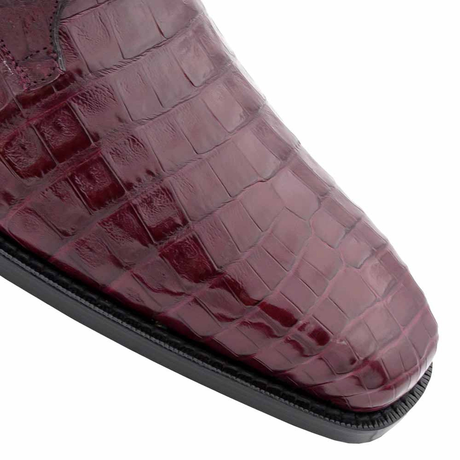 Anderson Burgundy Genuine Crocodile Lace-Up By Mezlan Made In Spain Brand