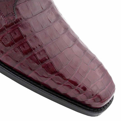 Anderson Burgundy Genuine Crocodile Lace-Up By Mezlan Made In Spain Brand 4   - from alligatorwarehouse.com