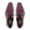 Anderson Burgundy Genuine Crocodile Lace-Up By Mezlan Made In Spain Brand 2   - from alligatorwarehouse.com