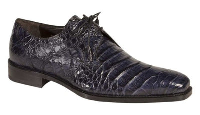 Men's Crocodile Lace Up Anderson Blue By Mezlan Made In Spain Brand 1   - from alligatorwarehouse.com