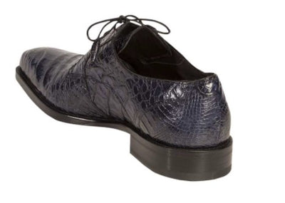 Men's Crocodile Lace Up Anderson Blue By Mezlan Made In Spain Brand 3   - from alligatorwarehouse.com