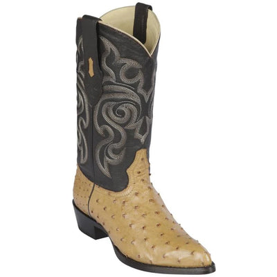 Los Altos Boots - Mens Dress Cowboy Boot - Low Priced Antique Saddle Ostrich Cowboy Boots- in Antique Saddle 1   - from alligatorwarehouse.com