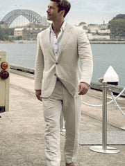 Anyone But You 2023 Glen Powell Natural Color Suit