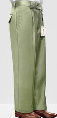 Statement Mens Apple Green Wool Wide Leg Pants