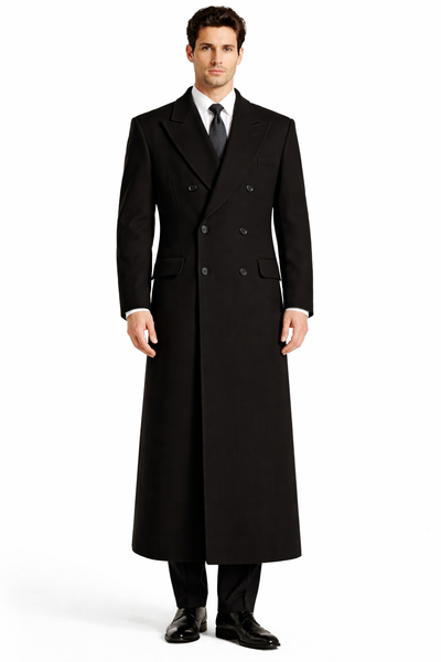 Authentic Fully Lined Double Breasted men's Wool Blend Dress Coat