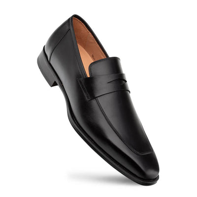Avenue Rubber Sole Penny Loafer Black By Mezlan Made In Spain Brand 1   - from alligatorwarehouse.com