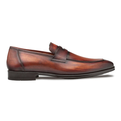 Avenue Rubber Sole Penny Cognac/Rust Men’s Loafer Shoes By Mezlan Made In Spain Brand 2   - from alligatorwarehouse.com