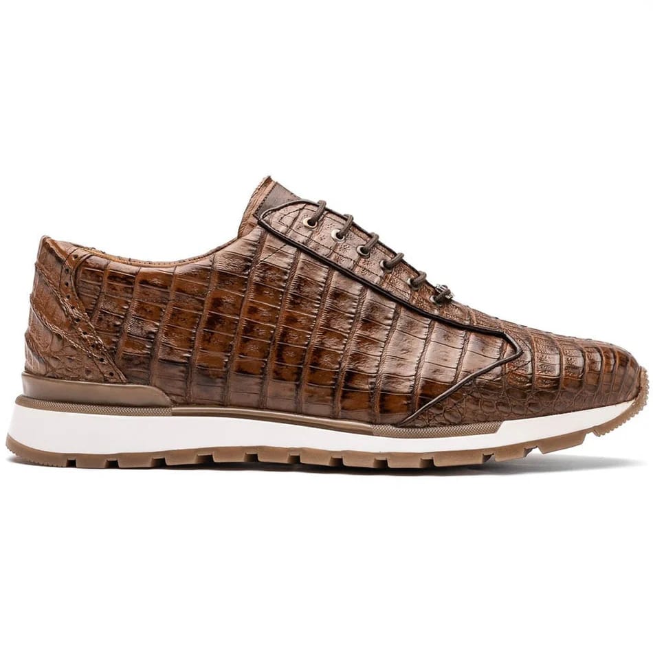 Marco Di Milano Alonzo Men's Shoes Genuine Caiman Crocodile Casual Sneakers