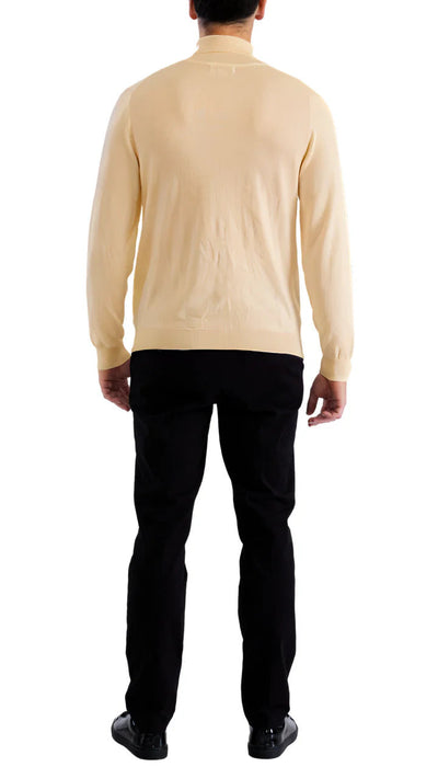 MENS BEIGE PULLOVER TURTLENECK SWEATER 1   - from alligatorwarehouse.com