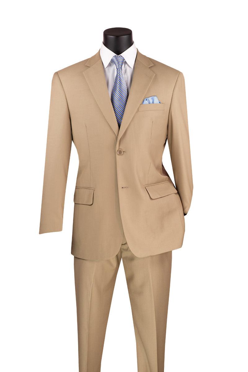 Light Beige Regular Fit Two Piece Suit 1 SO1F-2C900_LIGHTBEIGE_38S  - from alligatorwarehouse.com