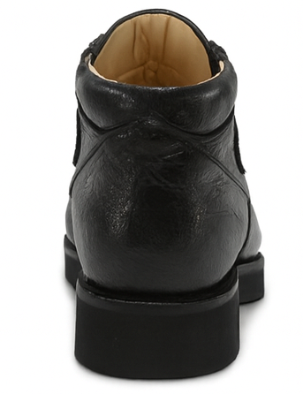 Los Altos Casual Black Caiman Belly & Ostrich Shoes