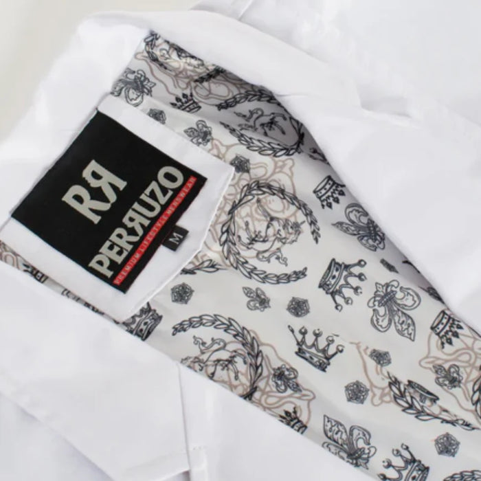 Men’s White Western Blazer – Slim Fit Shiny Finish Casual & Formal Party Jacket
