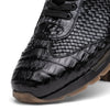 Marco Di Milano Roma Men's Shoes Black Genuine Caiman Crocodile / Woven Leather Fashion Sneakers 9 ROMA_CAIMAN FUSCUS_BLACK_8  - from alligatorwarehouse.com