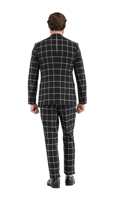 Harvy Mens Fit Black Check Plaid Suit 4   - from alligatorwarehouse.com