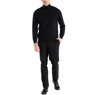MENS BLACK PULLOVER TURTLENECK SWEATER 2   - from alligatorwarehouse.com