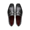 Marco Di Milano Fabro Men's Shoes Black Exotic Crocodile Horsebit Loafers 3 FABRO-TIN_CAIMAN_BLACK_6  - from alligatorwarehouse.com