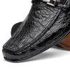 Marco Di Milano Fabro Men's Shoes Black Exotic Crocodile Horsebit Loafers 6 FABRO-TIN_CAIMAN_BLACK_6  - from alligatorwarehouse.com