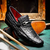 Marco Di Milano Fabro Men's Shoes Black Exotic Crocodile Horsebit Loafers 7 FABRO-TIN_CAIMAN_BLACK_6  - from alligatorwarehouse.com