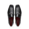 Marco Di Milano Landro Men's Shoes Black Exotic Crocodile Horsebit Loafers 3 LANDRO_FLANK YAKAREI_BLACK_10.5  - from alligatorwarehouse.com