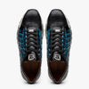 Marco Di Milano Portici Men's Shoes Blue & Black Exotic Lizard / Crocodile Casual Sneakers 2 PORTICI_CAIMAN-LIZARD TEJU_NAVY_8.5  - from alligatorwarehouse.com