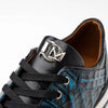 Marco Di Milano Portici Men's Shoes Blue & Black Exotic Lizard / Crocodile Casual Sneakers 7 PORTICI_CAIMAN-LIZARD TEJU_NAVY_8.5  - from alligatorwarehouse.com