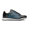 Marco Di Milano Portici Men's Shoes Blue & Black Exotic Lizard / Crocodile Casual Sneakers 3 PORTICI_CAIMAN-LIZARD TEJU_NAVY_8.5  - from alligatorwarehouse.com