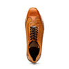 Marco Di Milano Roma Men's Shoes Brandy Exotic Crocodile / Woven Leather Casual Sneakers 2 ROMA_CAIMAN FUSCUS_BRANDY_8  - from alligatorwarehouse.com