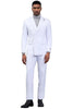 White Wedding Suit For Men - Perfect For Groom - Men's Designer Stacy Adams Classic Double Breasted Suit In White 3   - from alligatorwarehouse.com