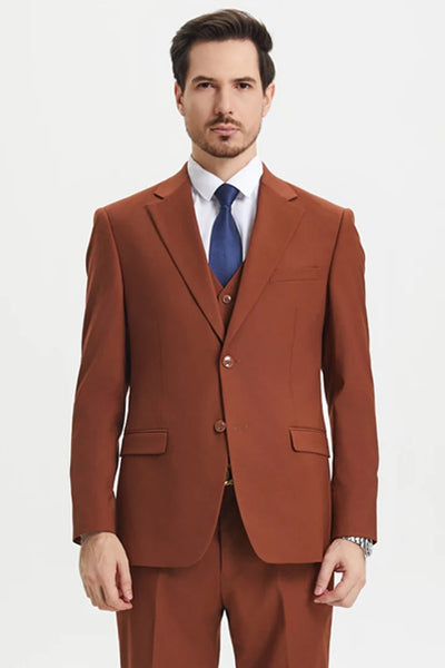 Brown Wedding Suit - Jacket + Pants - Brown Tuxedo - Brown Groomsmen Classic Suit 1 36-3641  - from alligatorwarehouse.com