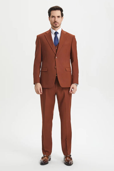 Brown Wedding Suit - Jacket + Pants - Brown Tuxedo - Brown Groomsmen Classic Suit 2 36-3641  - from alligatorwarehouse.com