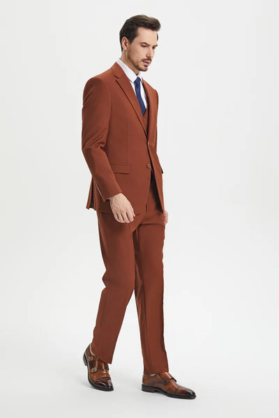 Brown Wedding Suit - Jacket + Pants - Brown Tuxedo - Brown Groomsmen Classic Suit 5 36-3641  - from alligatorwarehouse.com