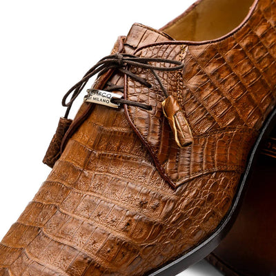 Marco Di Milano Lacio Men's Shoes Bay Apache Brown Genuine Caiman Crocodile Dress Derby Oxfords 4 LACIO_CAIMAN FUSCUS_BAY APACHE_8  - from alligatorwarehouse.com