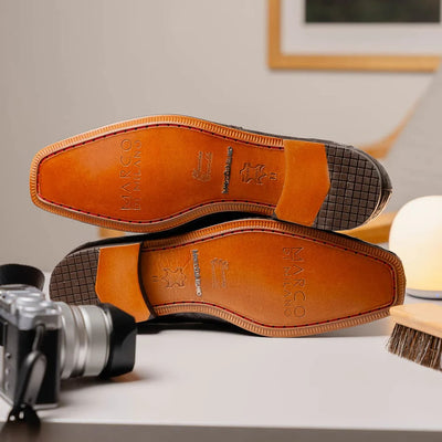 Marco Di Milano Fabro Men's Shoes Brown Exotic Crocodile Horsebit Loafers 7 FABRO-TIN_CAIMAN_BROWN_8  - from alligatorwarehouse.com