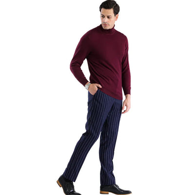 MENS BURGUNDY PULLOVER TURTLENECK SWEATER 2   - from alligatorwarehouse.com