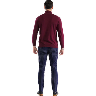 MENS BURGUNDY PULLOVER TURTLENECK SWEATER 3   - from alligatorwarehouse.com