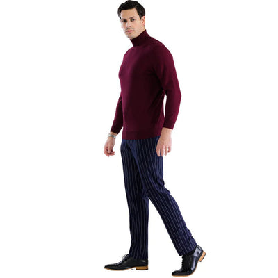 MENS BURGUNDY PULLOVER TURTLENECK SWEATER 4   - from alligatorwarehouse.com