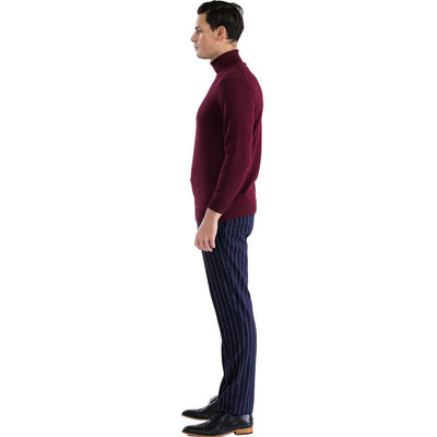 MENS BURGUNDY PULLOVER TURTLENECK SWEATER 5   - from alligatorwarehouse.com