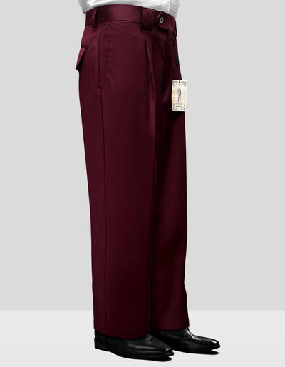 Statement Clothing | ﻿Solid Color Wide Leg Pants Burgundy