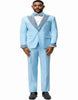 Baby Blue Prom Tuxedo - Perfect Wedding Suit Vested rhinestone Lapelled 3   - from alligatorwarehouse.com