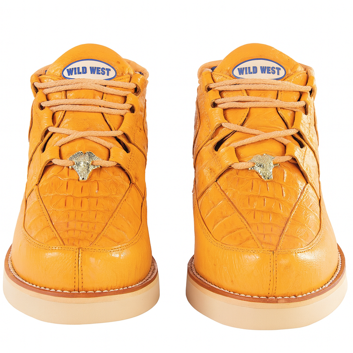 Men's Wild West Boots Caiman and Smooth Ostrich Skin Shoe 2ZA052802