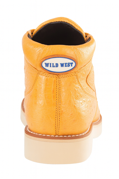 Men's Wild West Boots Caiman and Smooth Ostrich Skin Shoe 2ZA052802 8 2ZA052802-060  - from alligatorwarehouse.com
