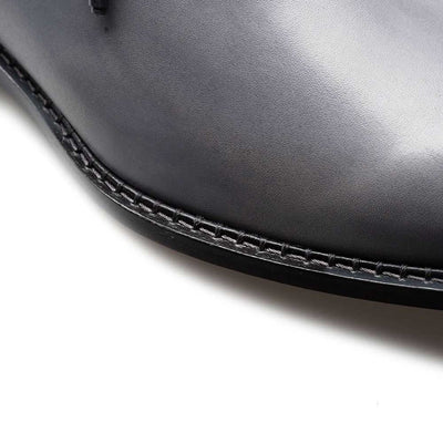 Men's Barbaro Two-Tone Grey/Black Calfskin Leather Whole-Cut Oxfords By Mezlan Made In Spain Brand 4   - from alligatorwarehouse.com