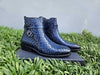 Basket Weave Calfskin Buckle Boot 4 KB886-17XBURGUNDY75  - from alligatorwarehouse.com
