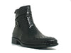 Basket Weave Calfskin Buckle Boot 10 KB886-17XBURGUNDY75  - from alligatorwarehouse.com