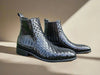 Basket Weave Leather Chelsea Boot 8 KB886-18XBURGUNDY75  - from alligatorwarehouse.com