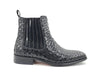 Basket Weave Leather Chelsea Boot 9 KB886-18XBURGUNDY75  - from alligatorwarehouse.com