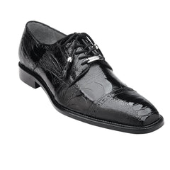 Men's Belvedere Batta Cap Toe Ostrich Dress Shoe in Black